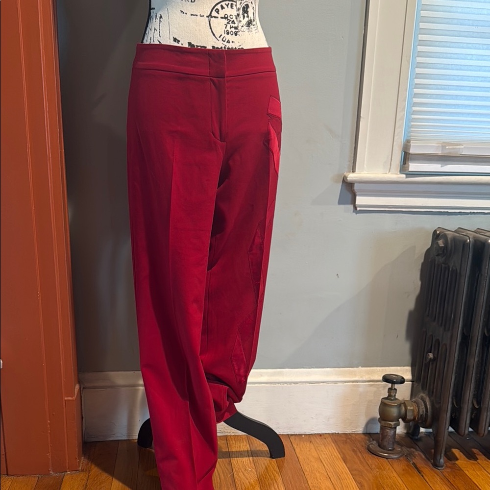 BCBGMaxAzria Red Bow Detail Pants (6)
